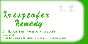 krisztofer nemedy business card